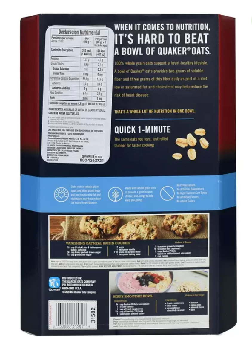 Quaker Avena 4.5 Kg - KOZ