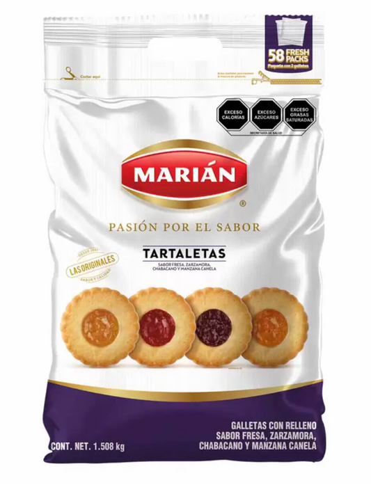 Marián Tartaletas Galletas Rellenas 1.5 kg - .