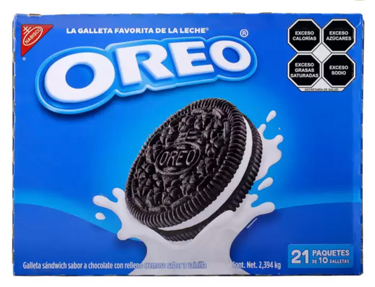 Oreo Galletas Sabor Chocolate con Relleno Sabor Vainilla 21 pzas de 114 grs - KOZ