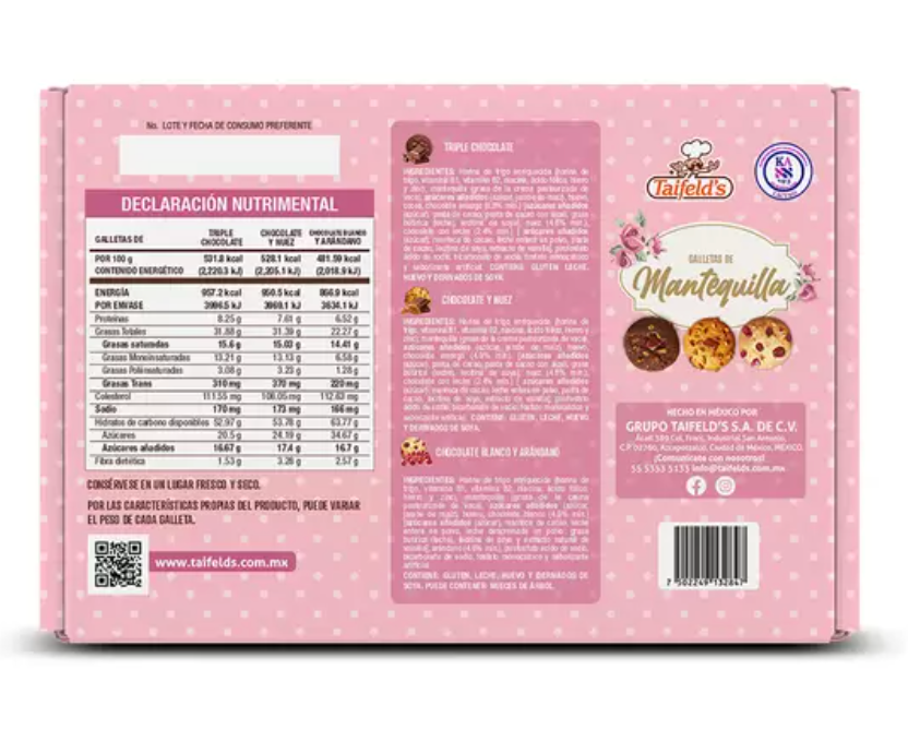 Taifelds Galletas Surtidas de Mantequilla 540 grs - KOZ