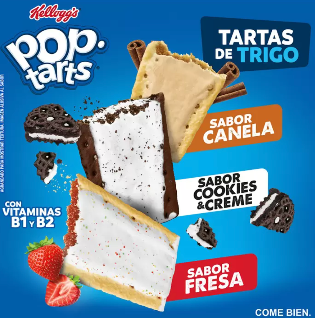 Kellogg's Pop Tarts Tartas de Trigo Escarchadas Rellenas 1.15 kg - .
