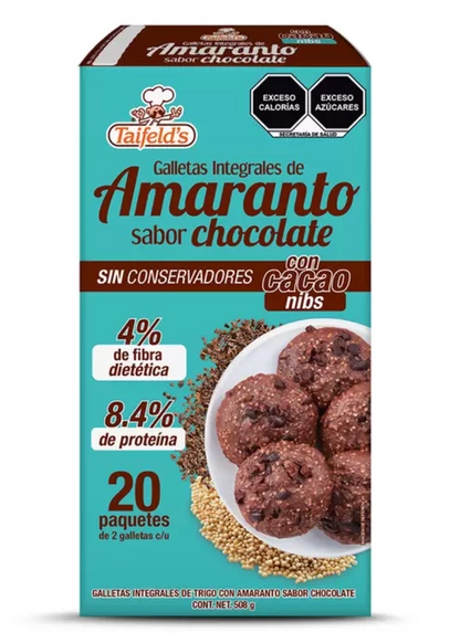 Taifelds Galletas Integrales de Amaranto Sabor Chocolate 508 grs - KOZ