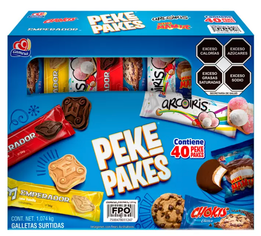 Gamesa Surtido de Galletas Peke Pakes 40 piezas - .