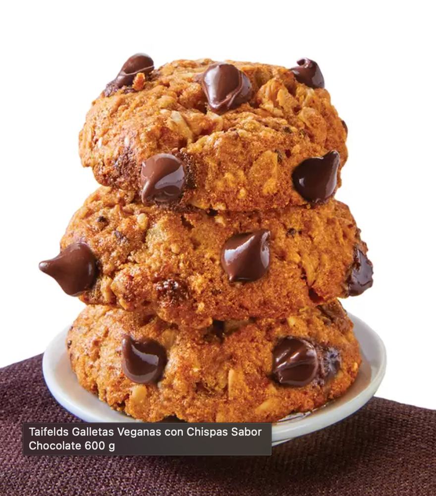 Taifelds Galletas Veganas con Chispas Sabor Chocolate 600 grs - KOZ