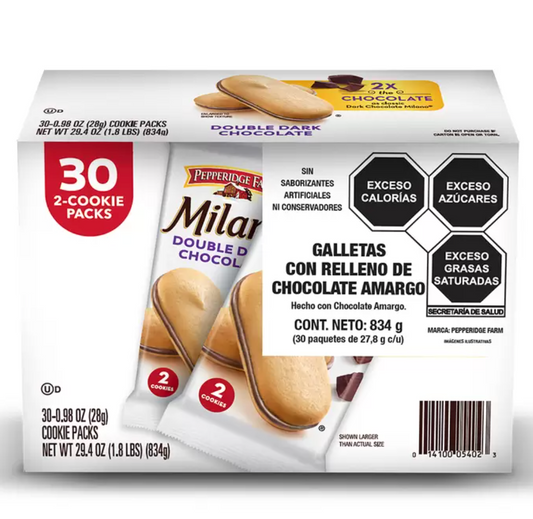 Pepperidge Farm Milano Galletas con Relleno de Chocolate 834 grs - KOZ