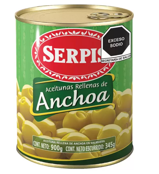 Serpis Aceitunas Rellenas De Anchoa 900 grs - .