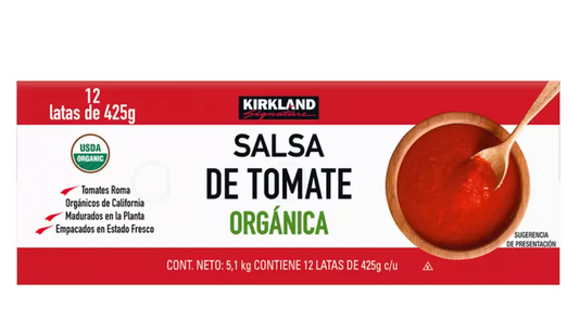 Kirkland Signature Salsa de Tomate Orgánica 12 piezas de 425 grs - .