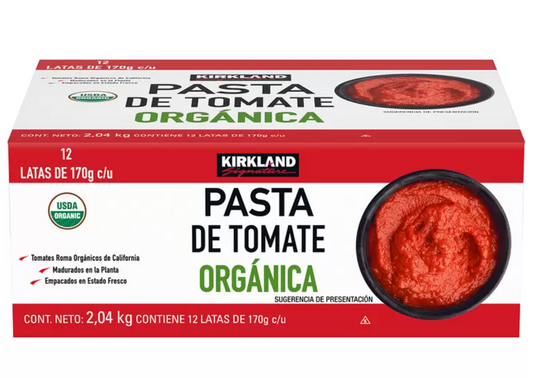 Kirkland Signature Pasta de Tomate Orgánica 12 piezas de 170 grs - KOZ