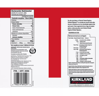 Kirkland Signature Pasta de Tomate Orgánica 12 piezas de 170 grs - KOZ