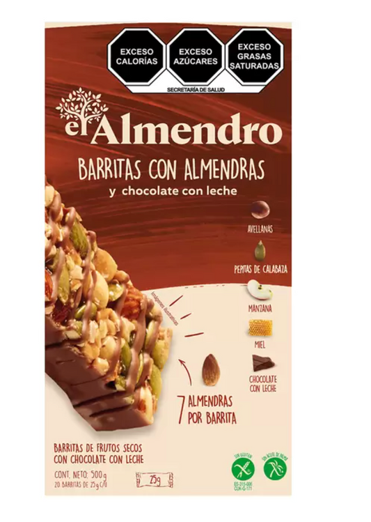 El Almendro Barras con Almendras y Chocolate 500 grs - KOZ