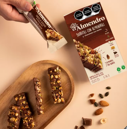 El Almendro Barras con Almendras y Chocolate 500 grs - KOZ