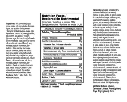 Kirkland Signature Dipped & Chewy Barras de Granola con Caramelo 48 piezas de 31 grs - .