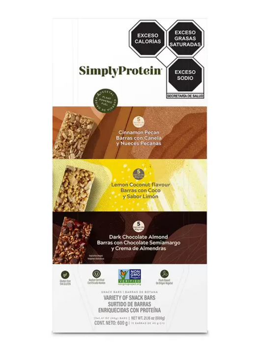 Simply Protein Surtido de Barras con Proteína 600 grs - .