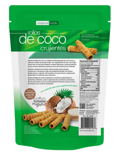 Tropical Fields Rollos de Coco Crujientes 265 grs - .