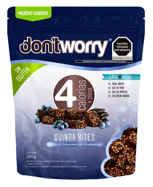Quinoa Bites Blue Berry 280 grs - .