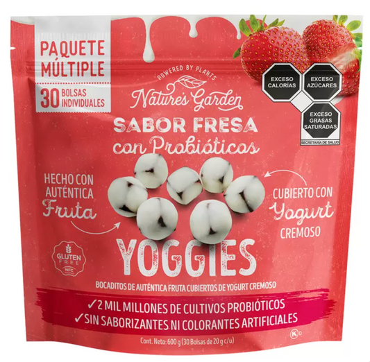 Natures Garden Yoggies de Fresa con Probióticos 600 grs - KOZ