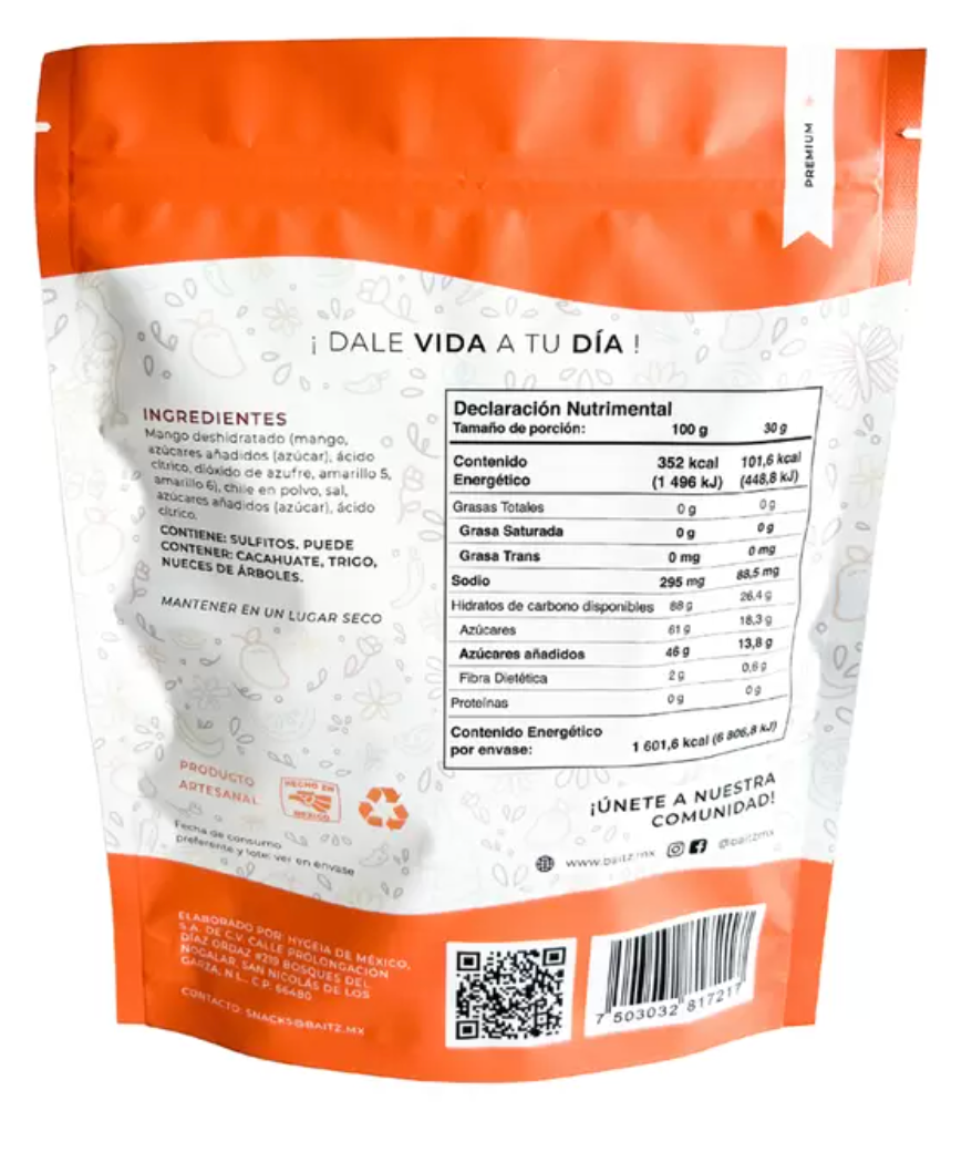 Baitz Mango Enchilado 455 grs - .