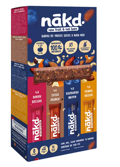 Nakd Barras de Frutos Secos 16 piezas de 35 grs - KOZ