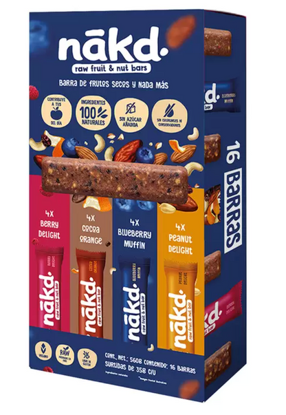 Nakd Barras de Frutos Secos 16 piezas de 35 grs - KOZ