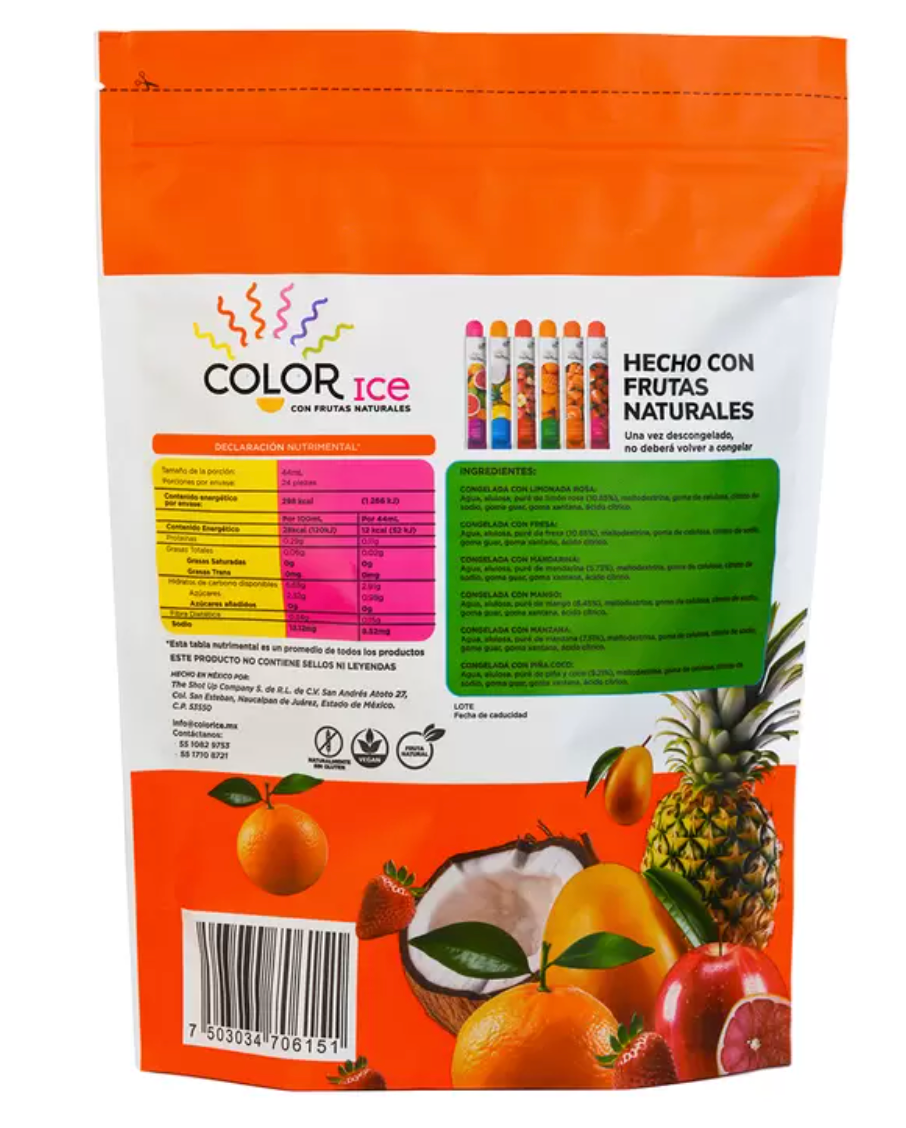 Color Ice Congeladas de Frutas 24 piezas de 44 ml - KOZ