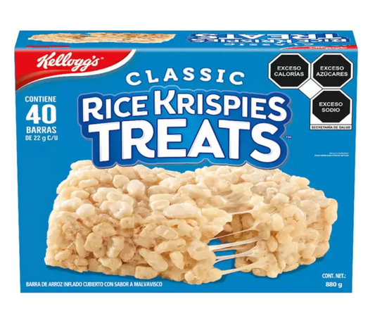 Kellogg's Barras de Arroz Inflado Rice Krispies 40 piezas de 22 grs - KOZ