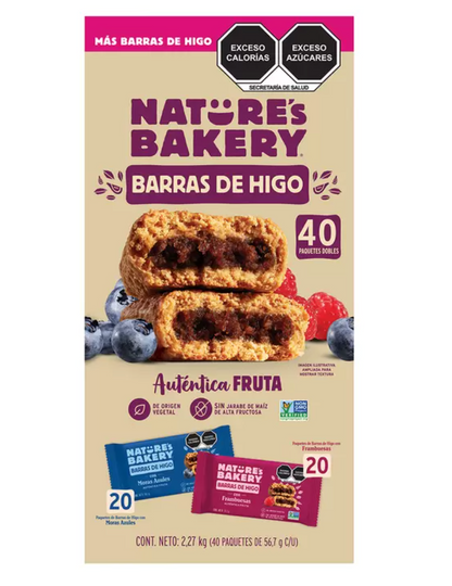 Nature's Bakery Surtido de Barras de Higo 40 piezas de 56.7 grs - .