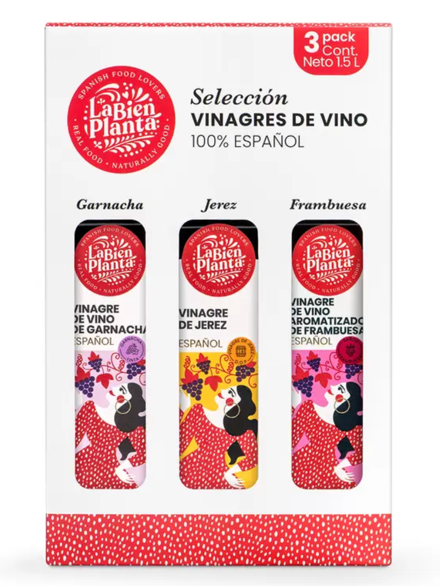 La Bien Plantá Vinagres De Vino Surtidos 3 piezas de 500 ml  - KOZ