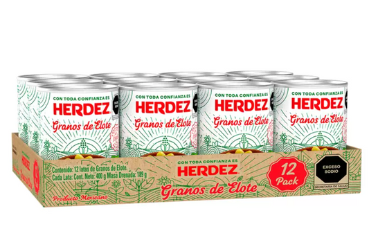 Herdez Granos de Elote 12 piezas de 400 grs - KOZ