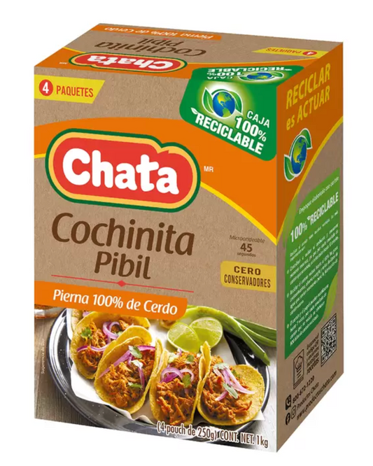 Chata Cochinita Pibil 4 sobres de 250 grs - .