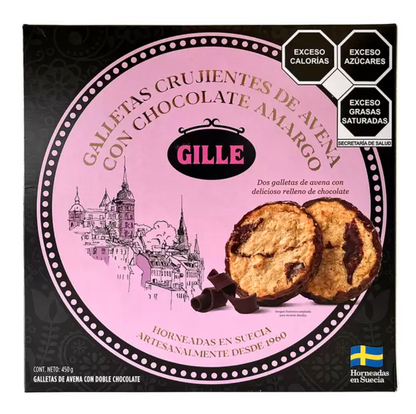 Gille Galletas de Avena con Chocolate Amargo 450 grs - .