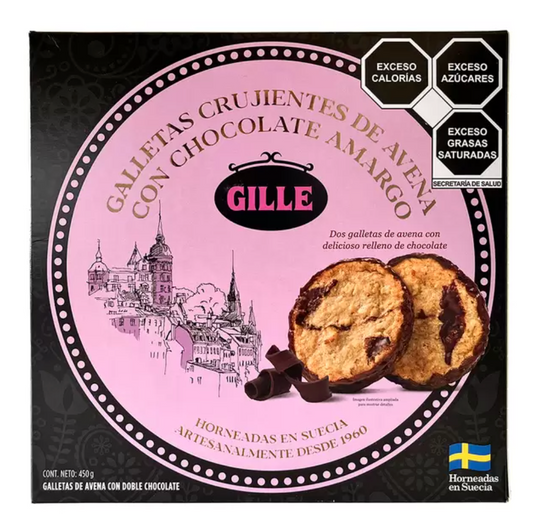 Gille Galletas de Avena con Chocolate Amargo 450 grs - .
