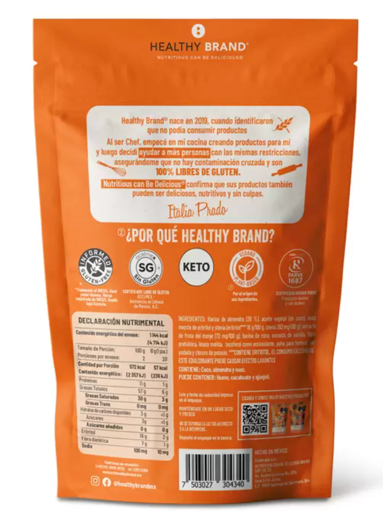 Healthy Brand Polvorones Keto 200 grs - .