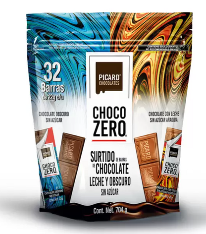 Picard Chocozero Surtido de Barras de Chocolate sin Azúcar 32 pzas de 22 grs - KOZ