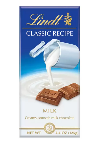 Lindt Barras de Chocolate, Avellana y Caramelo 4 pzas de 125 grs - KOZ