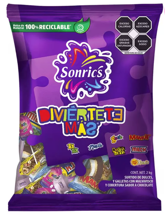 Sonrics Surtido de Dulces Diviertete Más 2 kg - KOZ