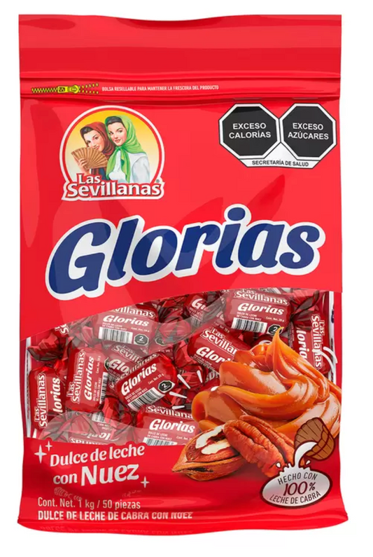 Las Sevillanas Glorias con Nuez 50 pzas de 20 grs - KOZ