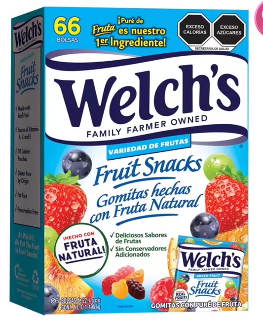Welch's Gomitas Hechas con Fruta Natural 66 pzas de 22.7 grs - KOZ