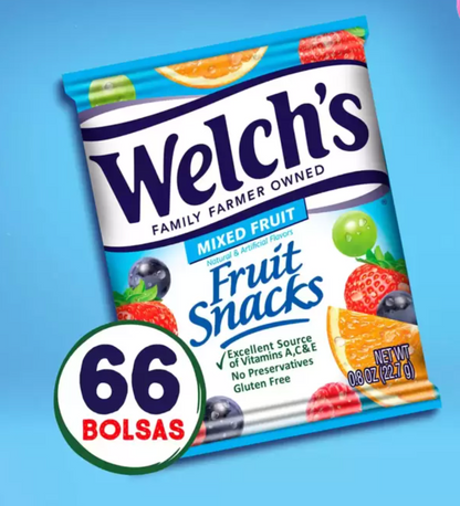 Welch's Gomitas Hechas con Fruta Natural 66 pzas de 22.7 grs - .