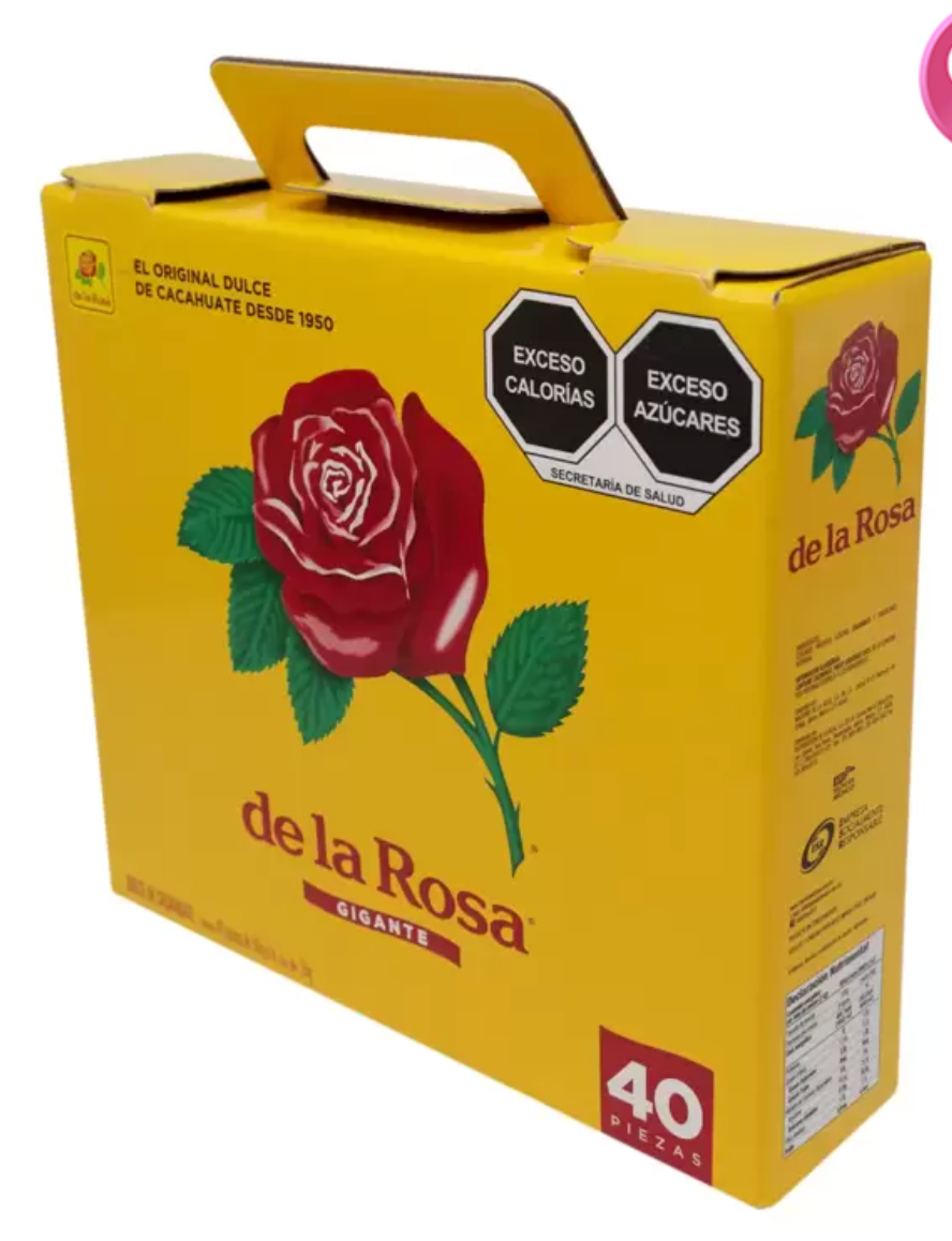 De La Rosa Mazapán Dulce de Cacahuate 40 piezas de 50 grs - KOZ