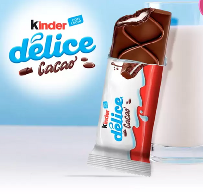 Kinder Délice Pastelito con Cobertura a Base de Cacao 10 piezas de 39 grs - .