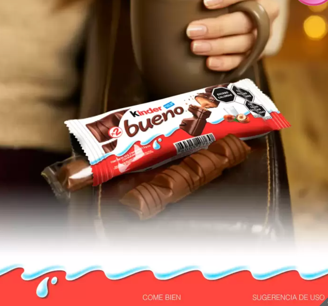 Kinder Bueno Barras Rellenas de Crema de Avellanas 10 piezas de 43 grs - KOZ