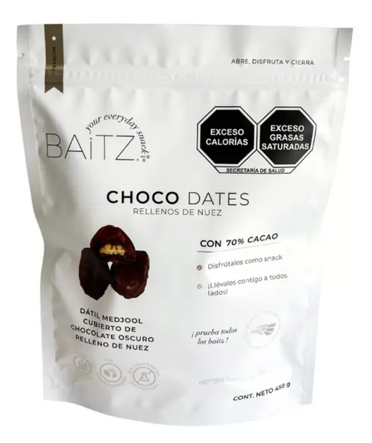 Baitz Choco Dates Rellenos de Nuez 458 grs - KOZ