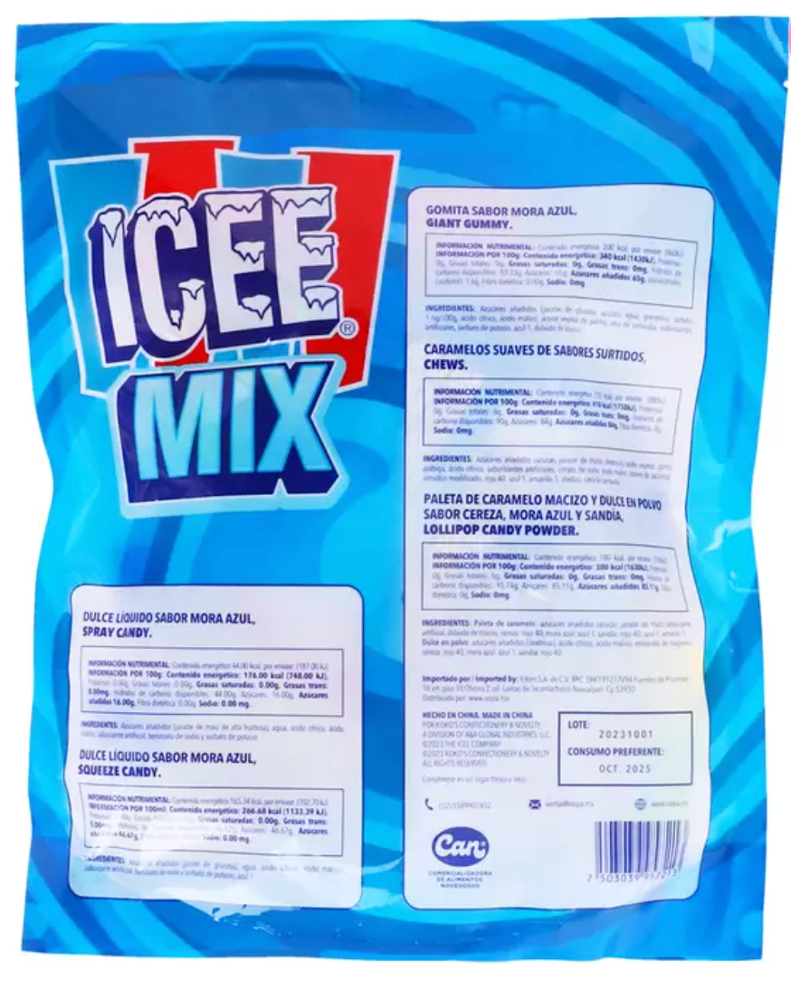 Icee Mix Bolsa de Dulces 12 piezas - KOZ