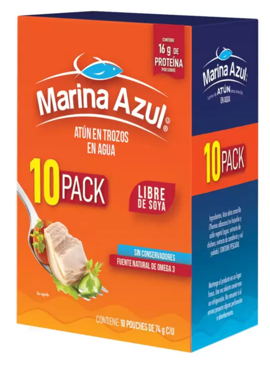 Marina Azul Atún 10 sobres de 74 grs - .