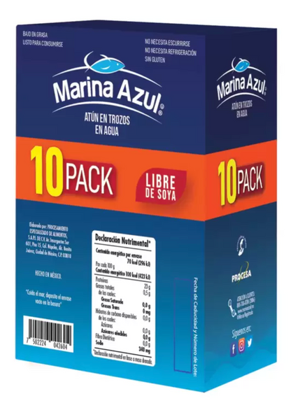 Marina Azul Atún 10 sobres de 74 grs - .