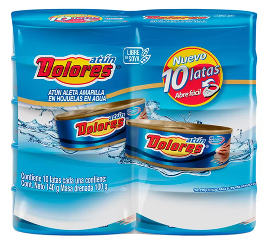 Dolores Atún en Agua 10 piezas de 140 grs - .