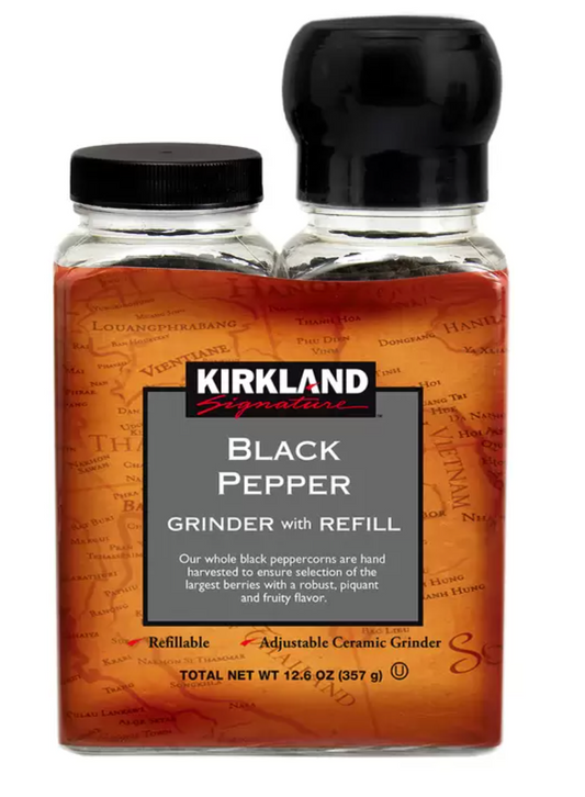 Kirkland Signature Pimienta Negra y Molinillo Rellenable 375 g - .