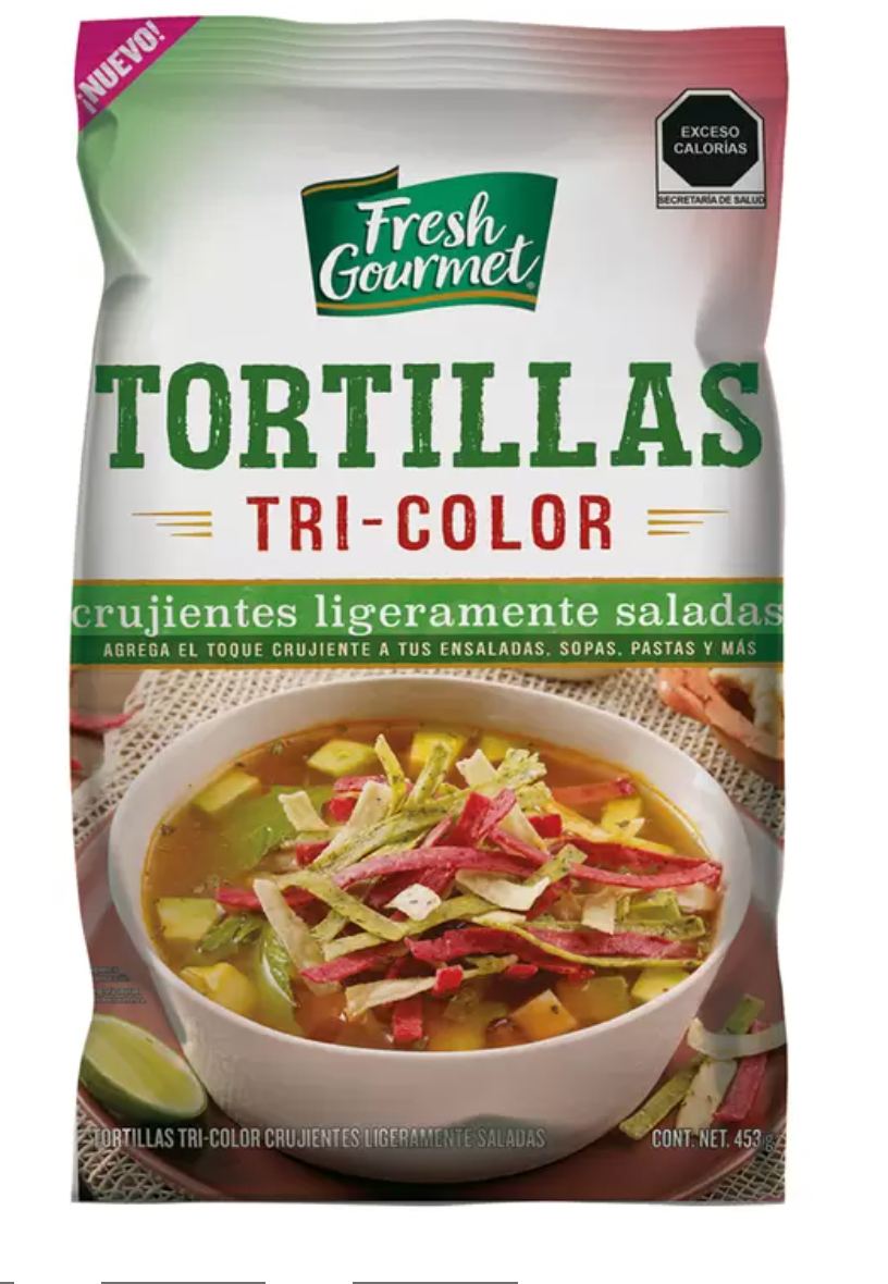 Fresh Gourmet Tortilla Tricolor 453 grs - .