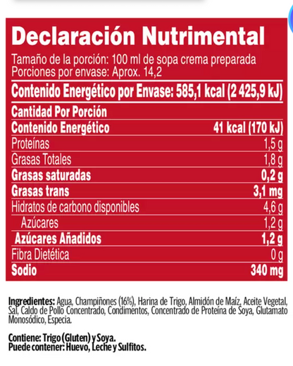 Campbell´s Crema de Champiñones 4 piezas de 735 grs - KOZ