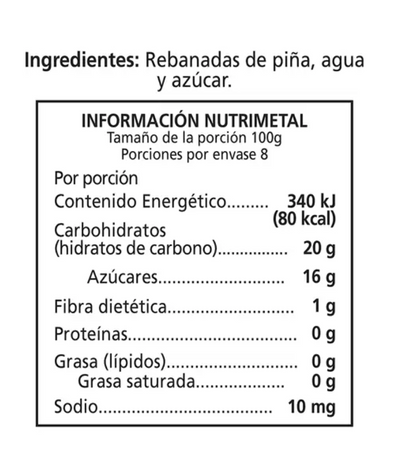 San Lazaro Rebanadas de Piña en Almíbar 3 piezas de 800 grs - KOZ